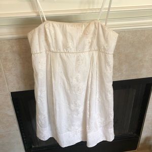 White strapless BCBG dress